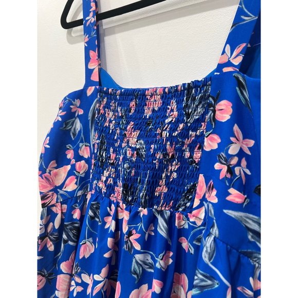 NEW Women's Eliza J Size 16 Floral Tiered Maxi Dress, - Blue MSRP $168 - Picture 8 of 12